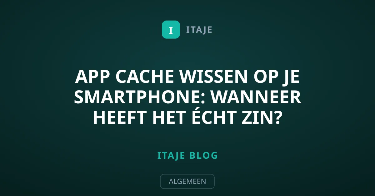 App cache wissen op je smartphone: wanneer heeft het écht zin?