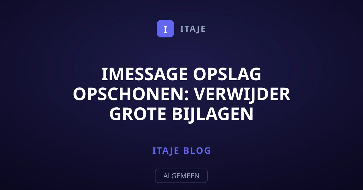 iMessage opslag opschonen: Verwijder grote bijlagen eenvoudig